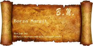 Borza Margit névjegykártya